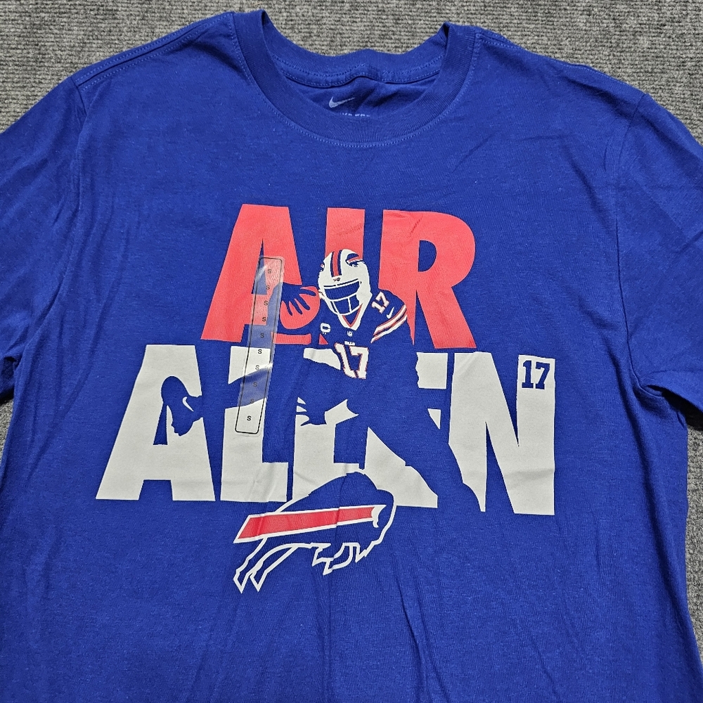 Nike Tee Buffalo Bills Air Josh Allen T Shirt S Blue Football NFL Short Sleeve